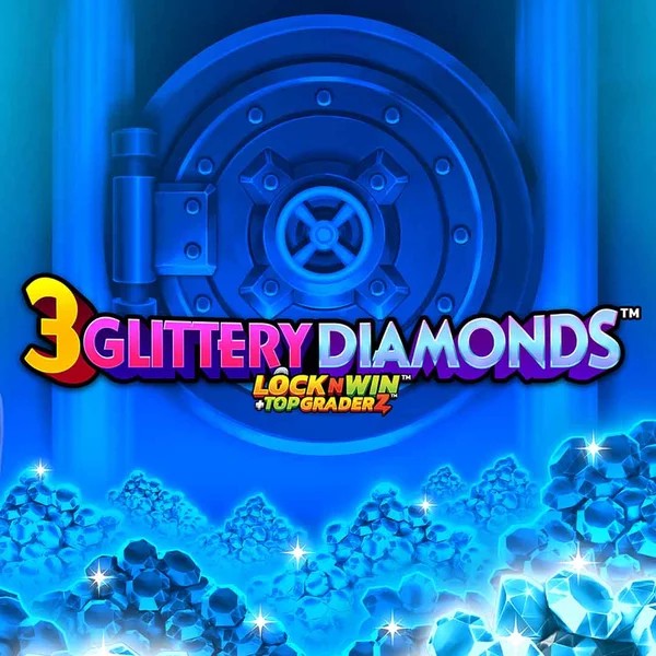 Slots logo of 3 Glittery Diamonds from PearFiction Studios at Uspin Casino