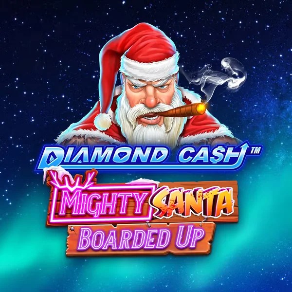 Diamond Cash Mighty Santa Boarded Up logo by Greentube Uspin Casino