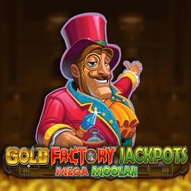 Official Jackpots logo: Gold Factory Jackpots Mega Moolah by Aurum Signature Studios at Uspin Casino