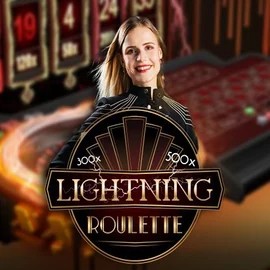 Lightning Roulette logo by Evolution Uspin Casino