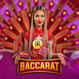 Mega Baccarat logo by Pragmatic Play at Uspin Casino