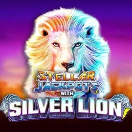 Stellar Jackpots with Silver Lion logo by Lightning Box Game Uspin Casino